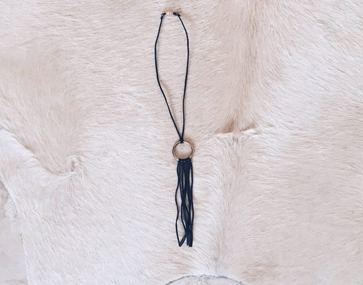 Lakota Leather Fringe Necklace