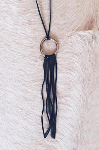 Lakota Leather Fringe Necklace