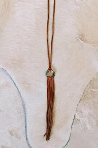 Navajo Fringe Leather Necklace
