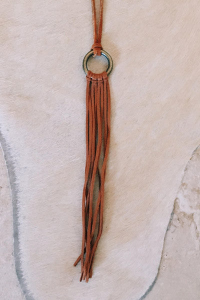 Navajo Fringe Leather Necklace