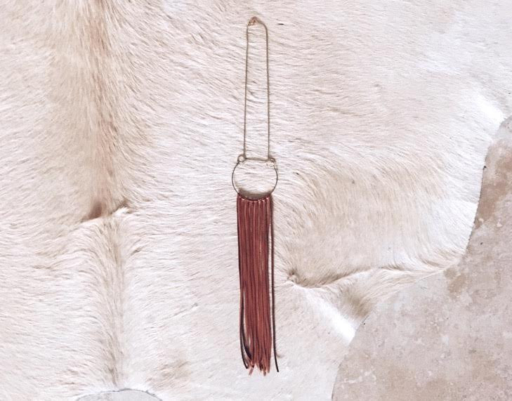 Pachamama Leather Fringe Necklace