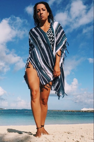 Serape Fringe Kimono Robe Cover-Up