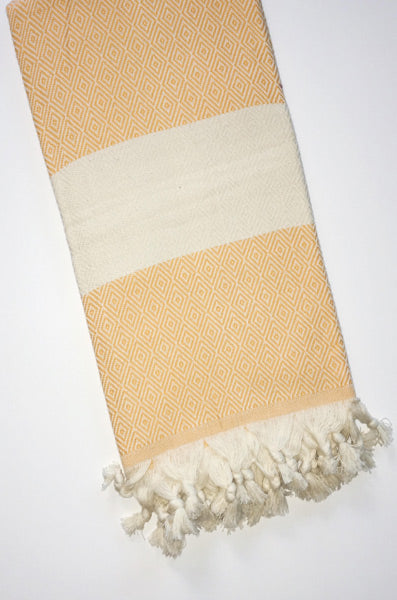 Hand Loomed Turkish Pestemal Towel Peach