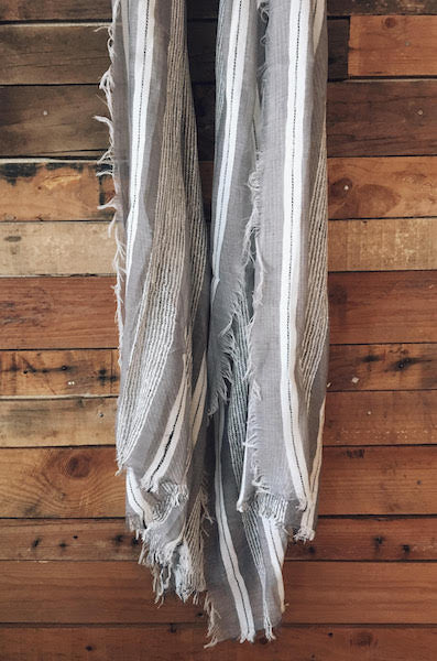 Boho Tribe Beach Scarf Sarong Scarf - Gray