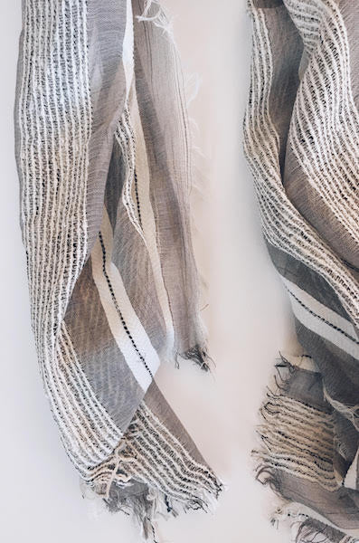 Boho Tribe Beach Scarf Sarong Scarf - Gray