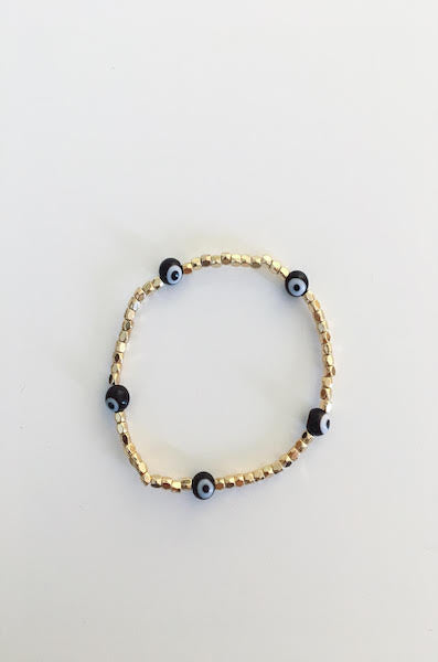 Black and Gold Nazar Amulet Hamsa Hand Bangle Bracelet Set - FAST USA  SELLER | eBay