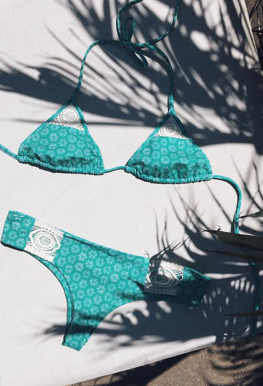 Farrah Lace Triangle Bikini Top
