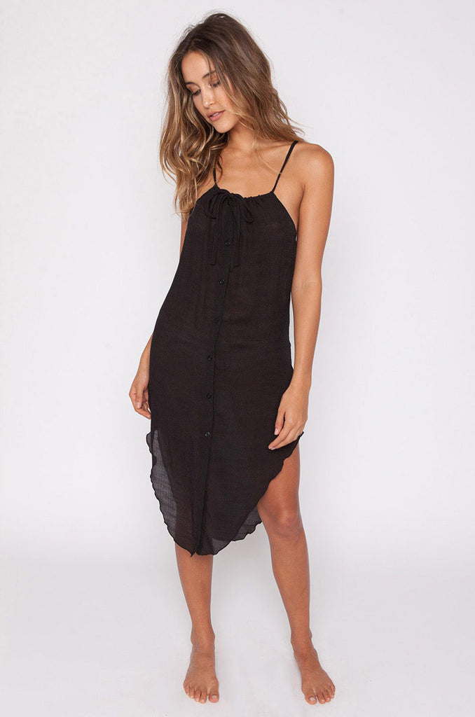 Pearl Button-Down Dress