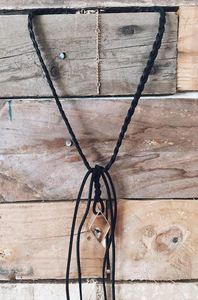 Sacred Geometry Braided Fringe Necklace