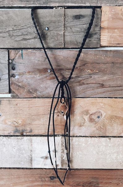 Sacred Geometry Braided Fringe Necklace